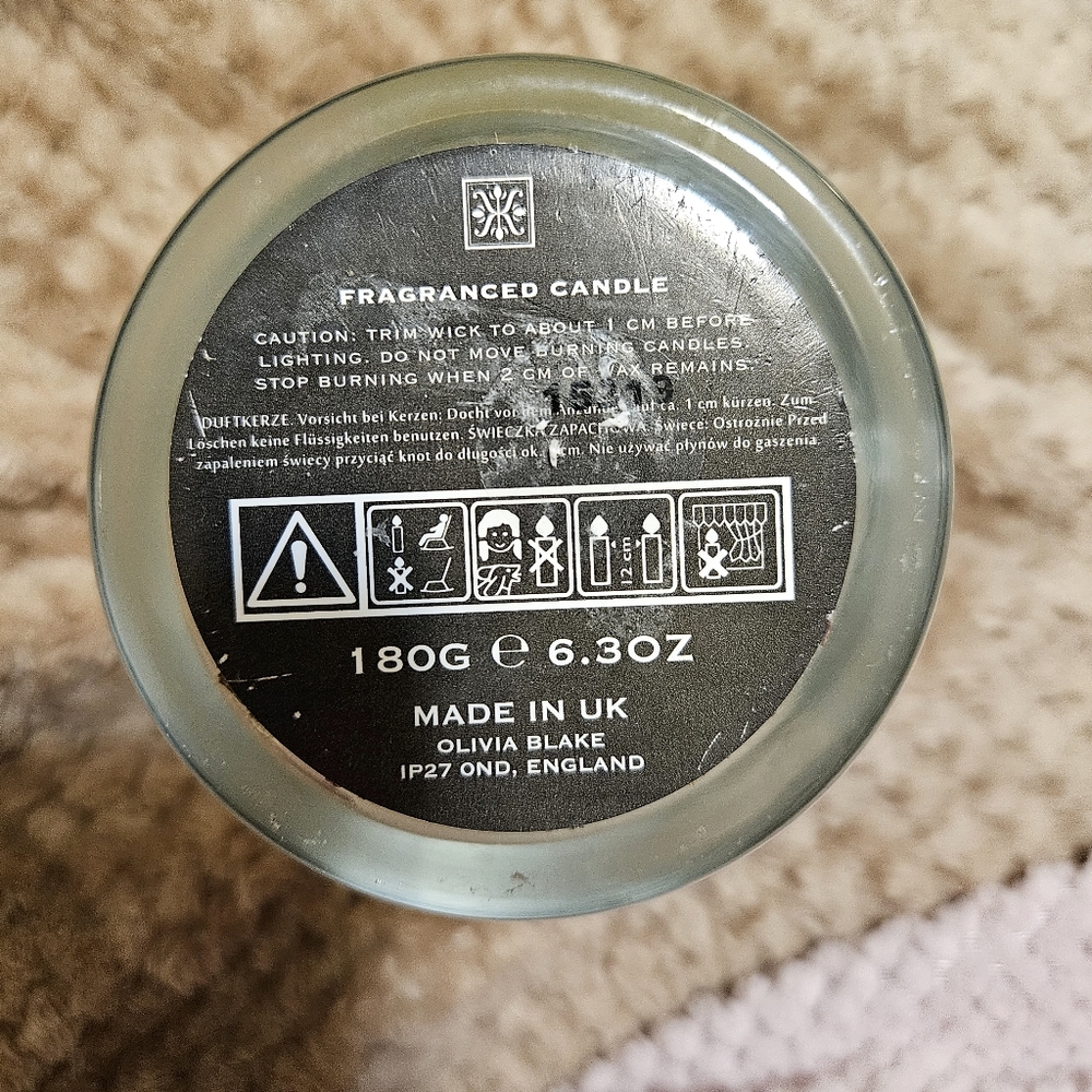NWOT Luxury Olivia Blake ELDERBERRY & BAY LEAF SCENTED 1 Wick  CANDLE LONDON - Picture 3 of 4
